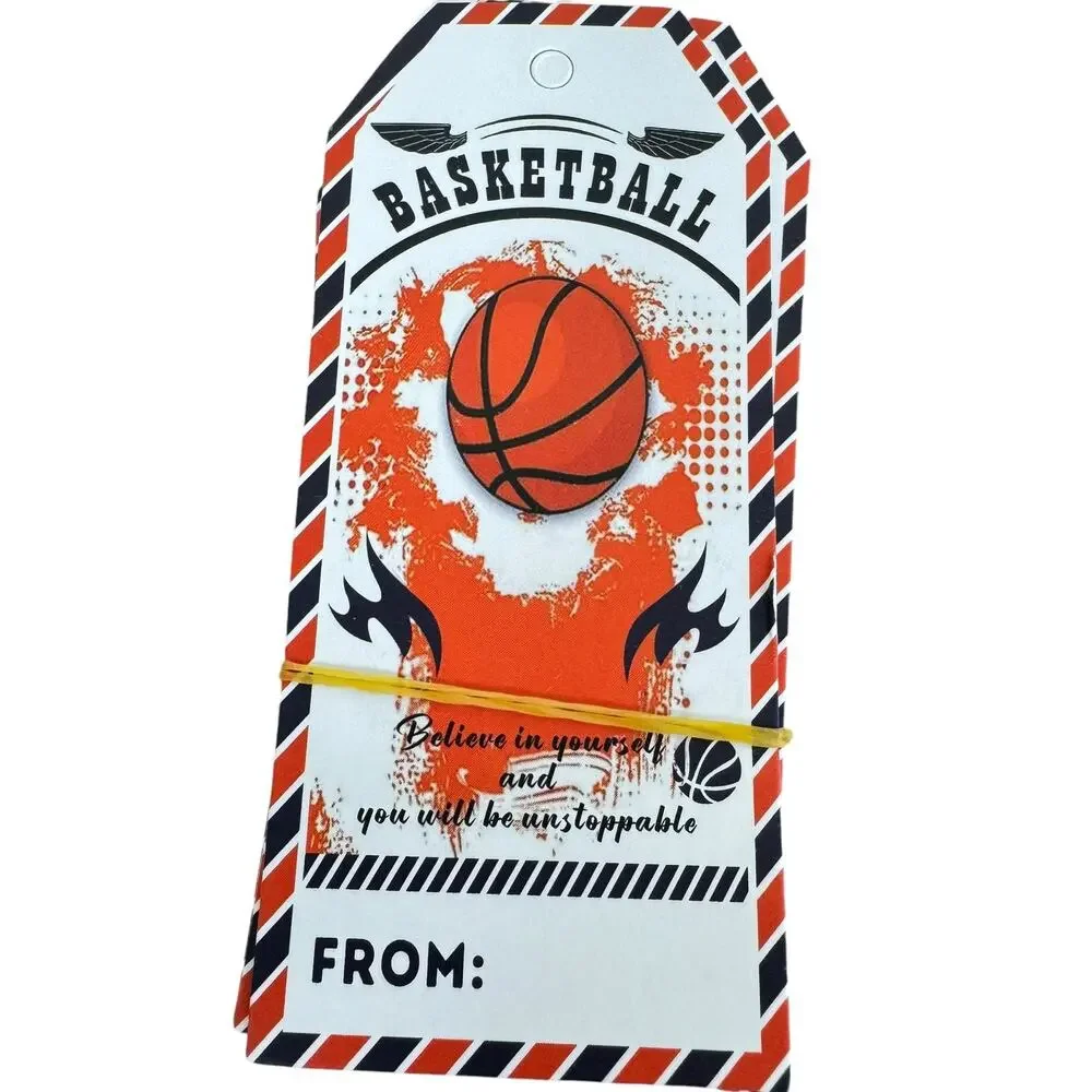 New In Box Basketball Silicone Bracelets Orange Mesh Bags Gift Tags‎ 360 Pieces